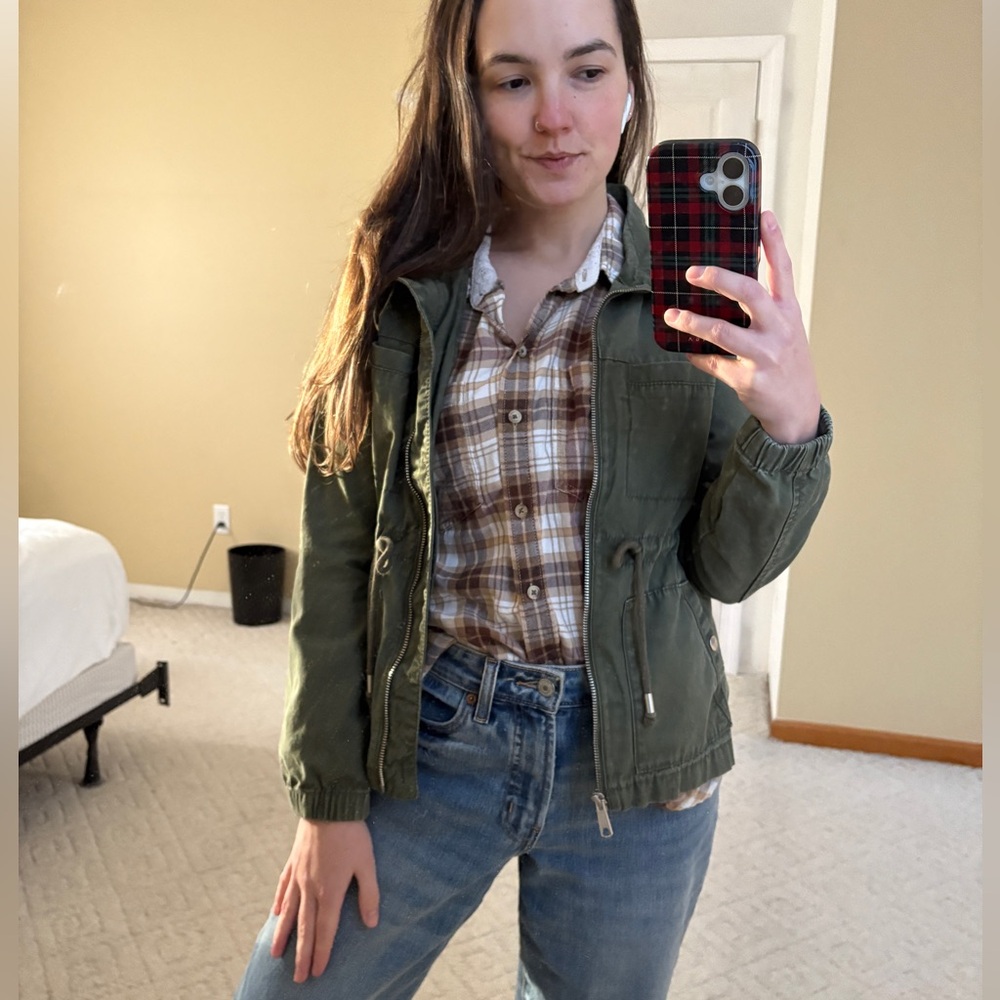 AEO Plaid Button-up Shirt